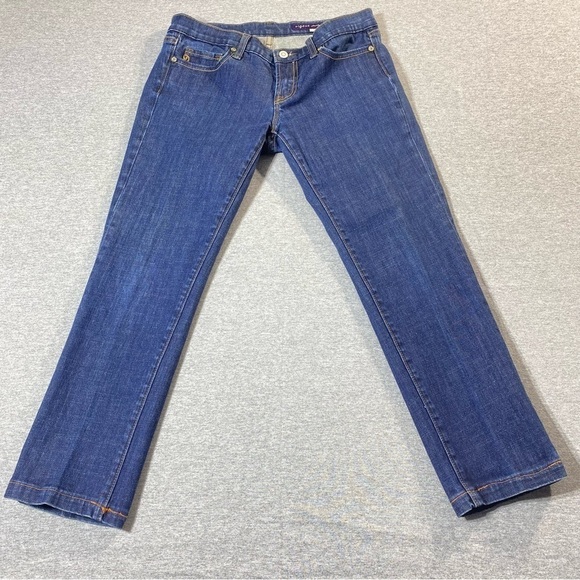 Vigoss Jeans Women's Sz 7 Blue Capri Straight Leg Low Rise Stretch Casual Denim - Picture 1 of 15